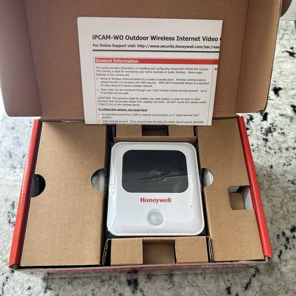 NEW!‎ Honeywell iPCAM-WO Color IP  Wireless Outdoor Security Camera White IP65